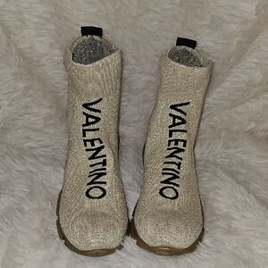 Valentino by Mario Valentino Space Boots | Metallic Knit | Size 6.5 | SOLD OUT!